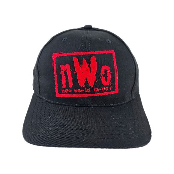 Vintage 90s New World Order NWO Wrestling Snapback Hat WCW WWF WWE Racing Champ - Picture 1 of 10